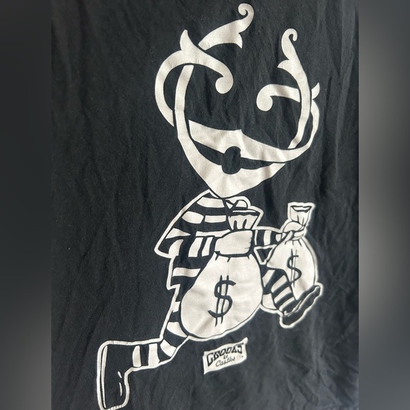 Crooks & Castles, size Small, black tank. White bank robber graphic - Picture 3 of 5